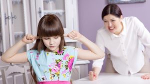 Daughter and mother arguing