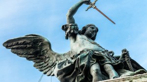 Bronze statue of Archangel Michael