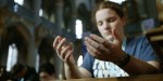 GIRL PRYING CHURCH