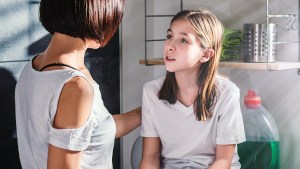 MOTHER AND DAUGHTER TALKING