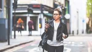 WOMAN WALKING ON THE STREET