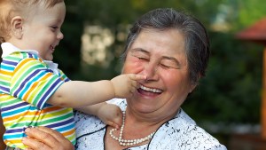 GRANDMOTHER,LAUGHING