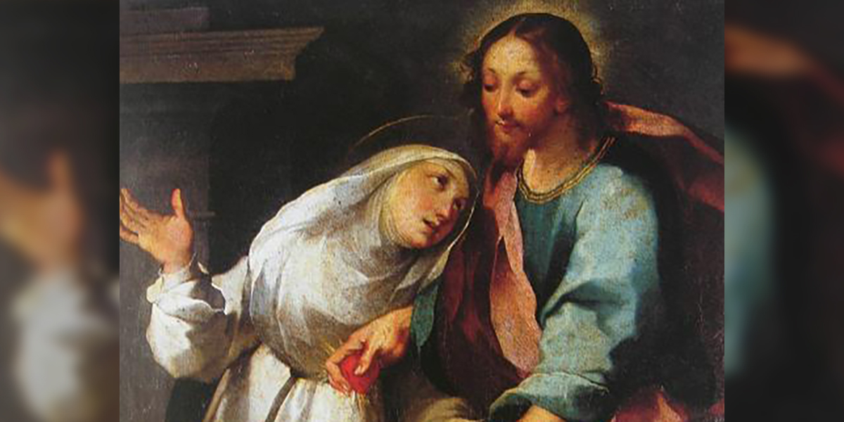 SAINT CATHERINE OF SIENA AND JESUS
