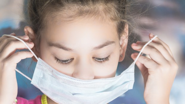 GIRL, MEDICAL MASK,