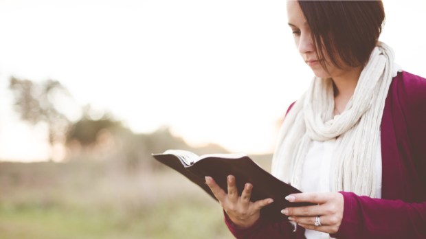 WOMAN READS the Bible,