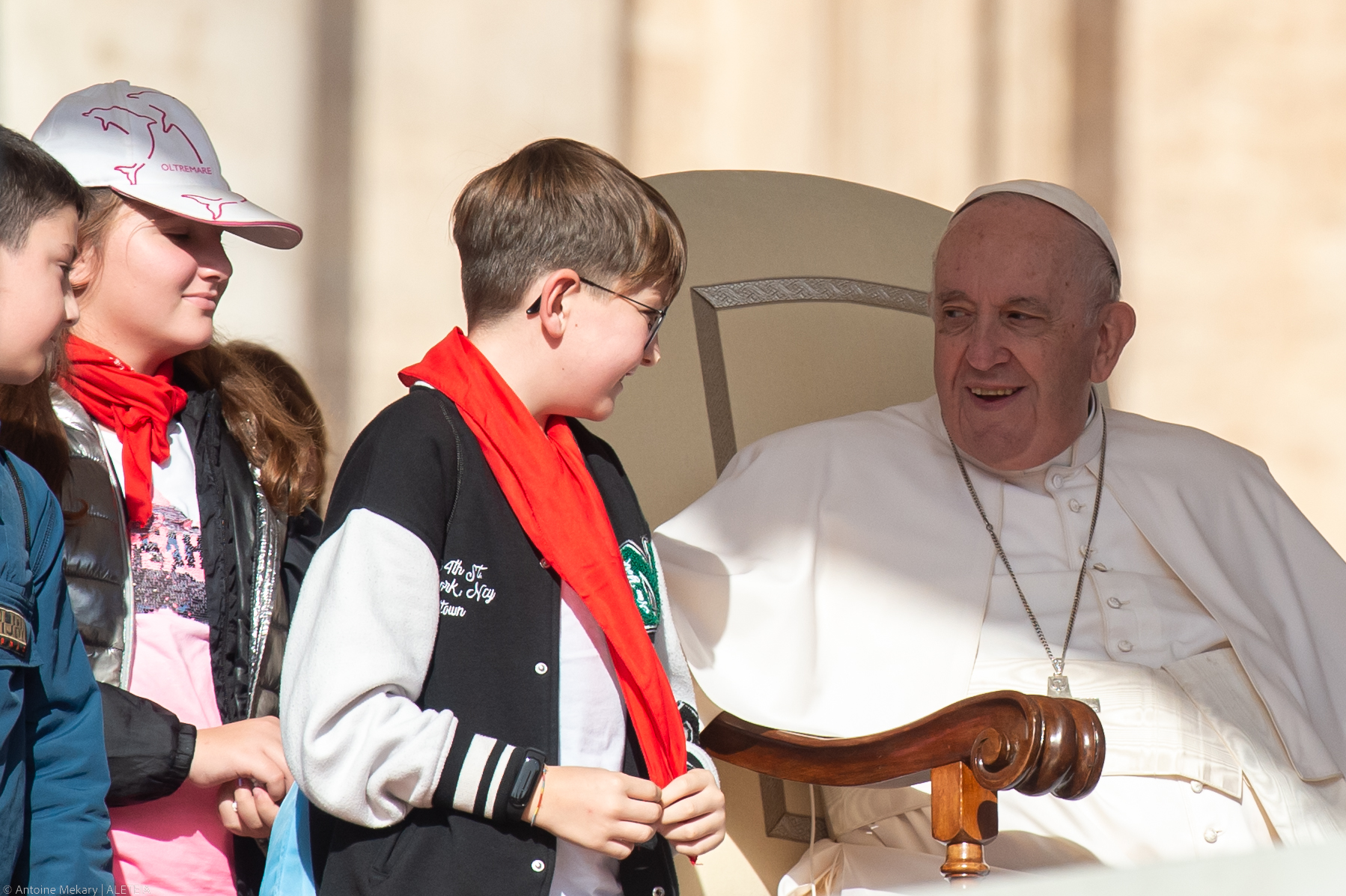 Pope Francis meets with children