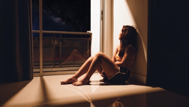 Sad and depressed young woman