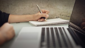 Woman making notes