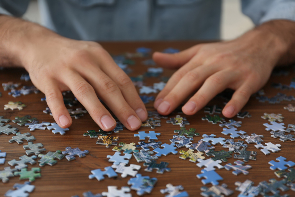 playing with puzzles