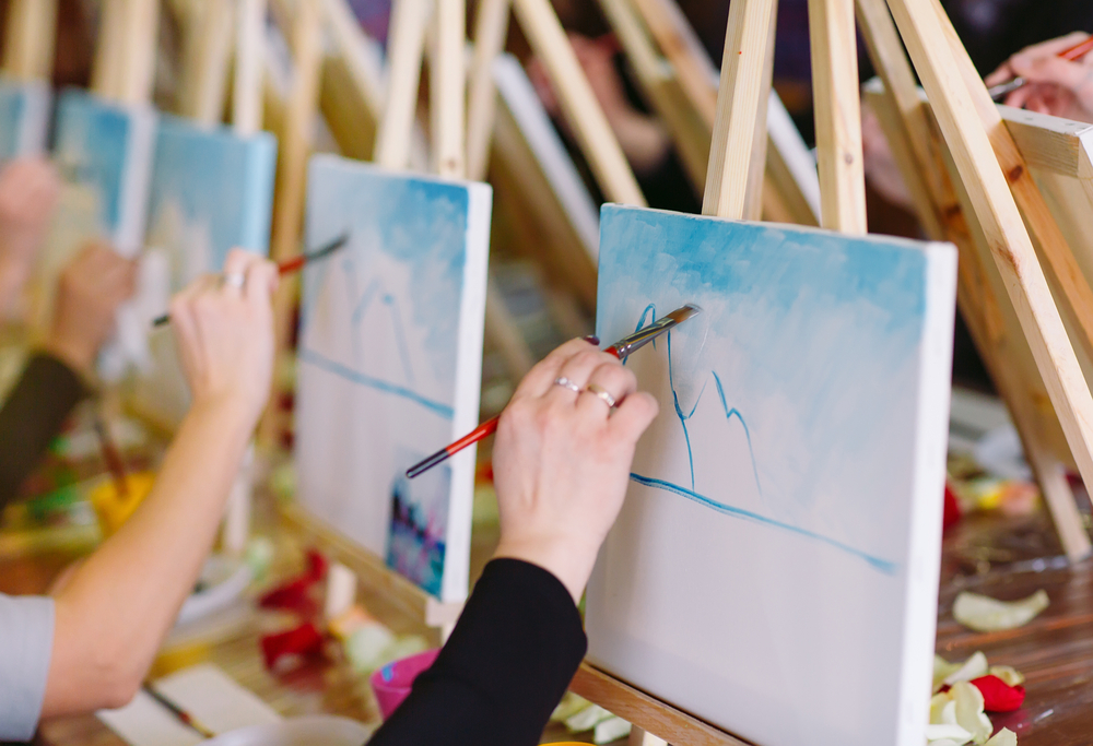 painting at art school.