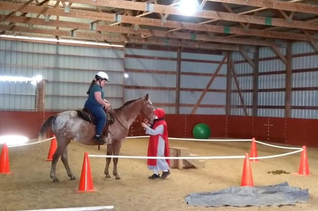 Sister-with-children-and-horse