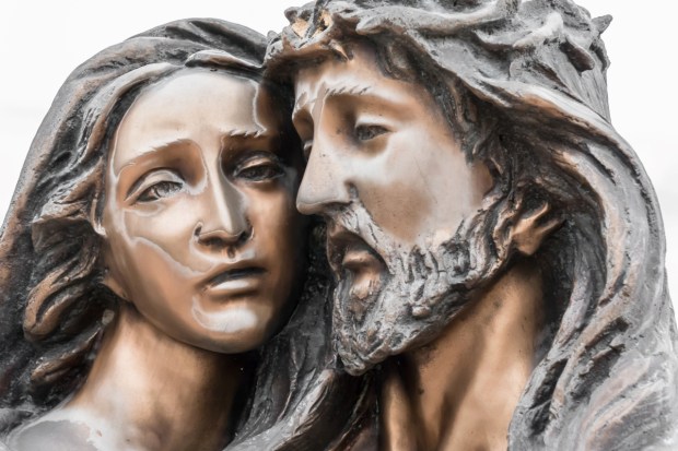 Jesus and Mary. Mother Mary holding her son Jesus