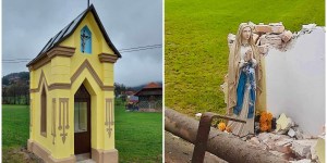 Od kapelice so ostale le ruševine, Marijin kip jo je odnesel brez poškodb