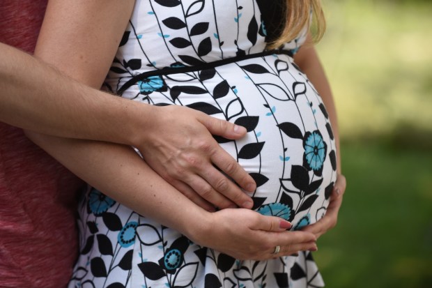 a pregnant woman