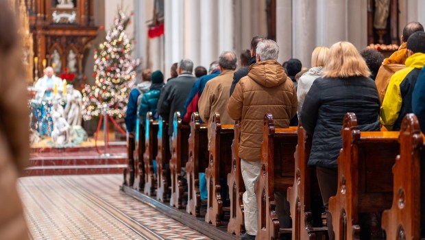Christmas Mass, full church