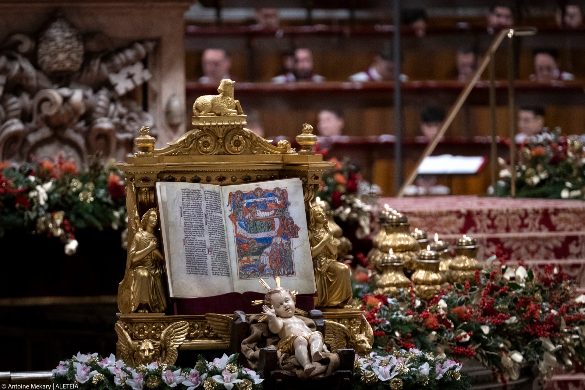 Pope Francis presides over the Christmas Eve mass at St Peter's Basilica in the Vatican on December 24, 2024.